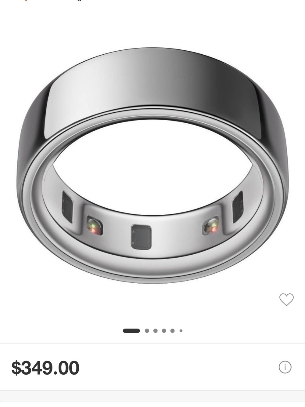 Oura Ring Gen4 Smart Ring - Silver Finish